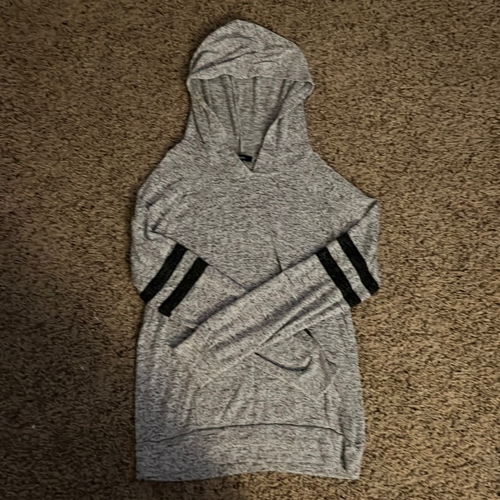 Ambiance Light Grey Hooded Sweater Size Small